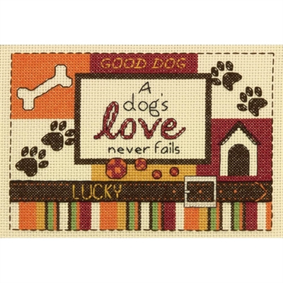 Mini A Dogs Love Counted Cross Stitch Kit